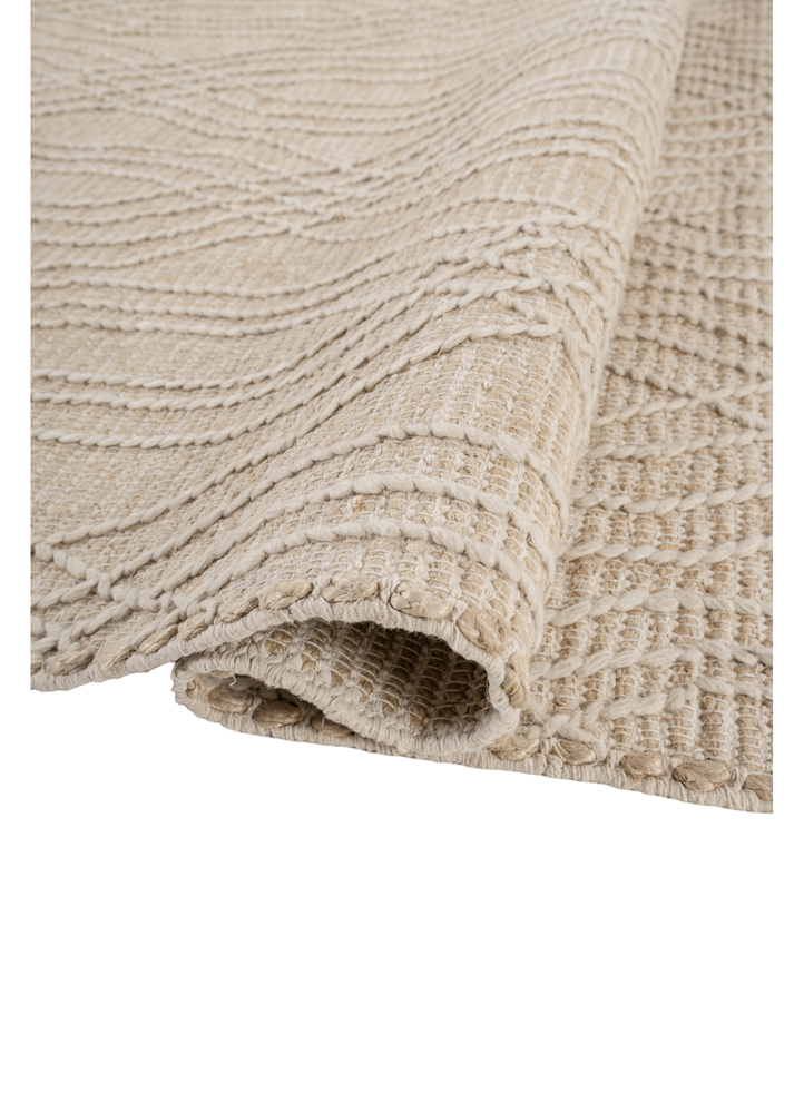 nomadic threads beige and brown jute and hemp flat weaves Rug - FloorShot