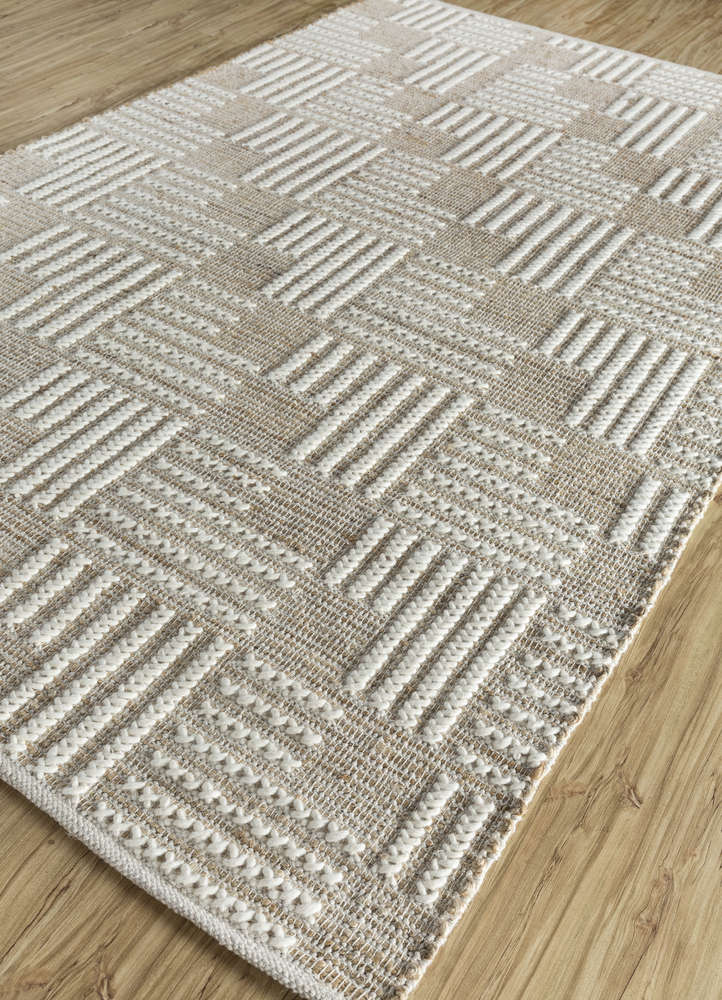 nomadic threads beige and brown jute and hemp flat weaves Rug - FloorShot