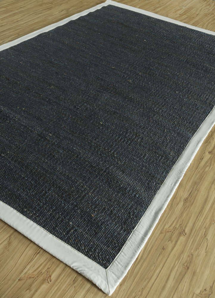 nomadic threads grey and black jute and hemp flat weaves Rug - FloorShot