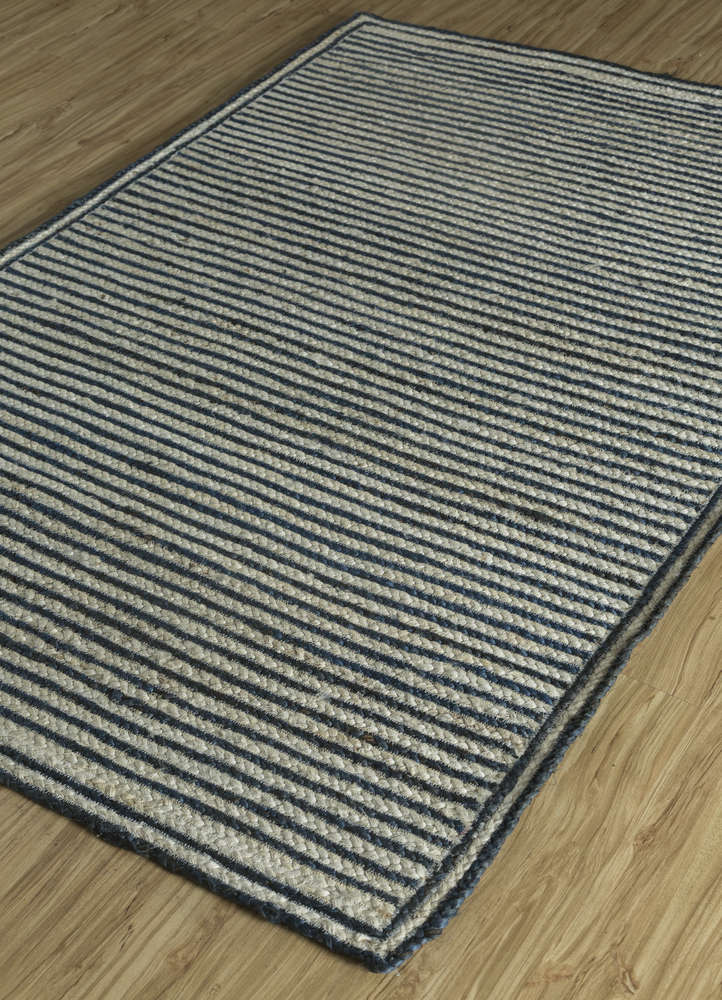 abrash grey and black jute and hemp flat weaves Rug - FloorShot