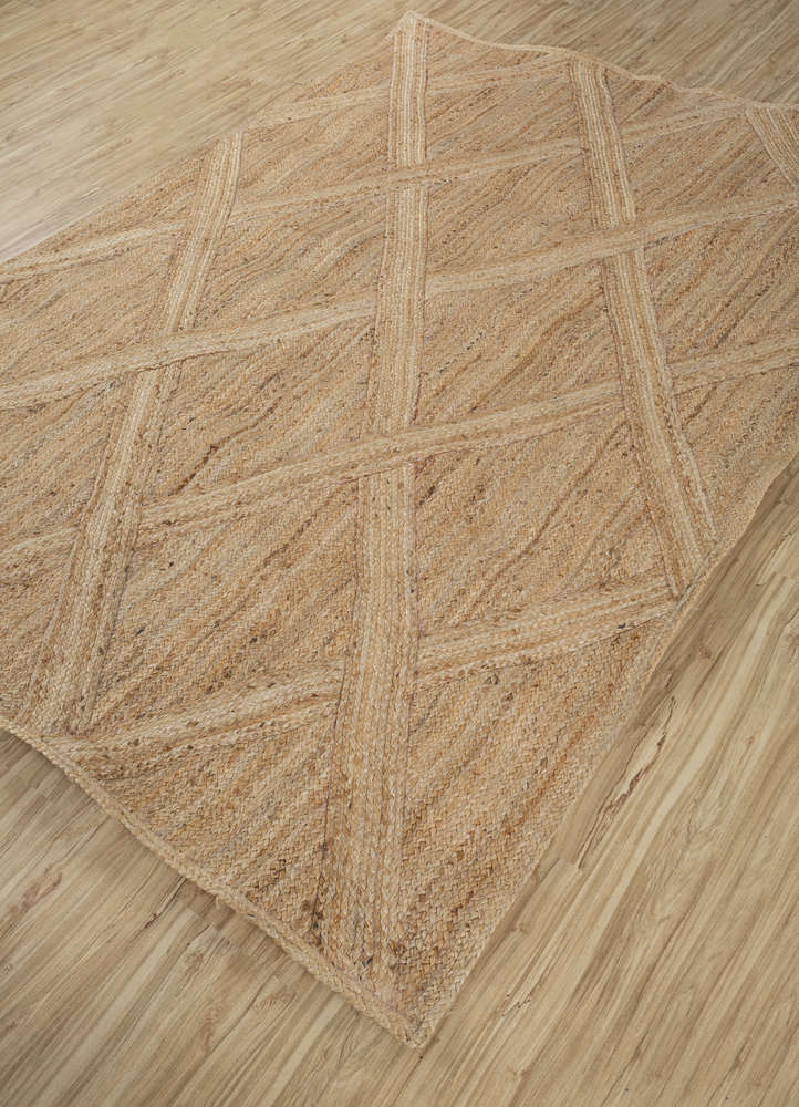 nomadic threads beige and brown jute and hemp flat weaves Rug - FloorShot