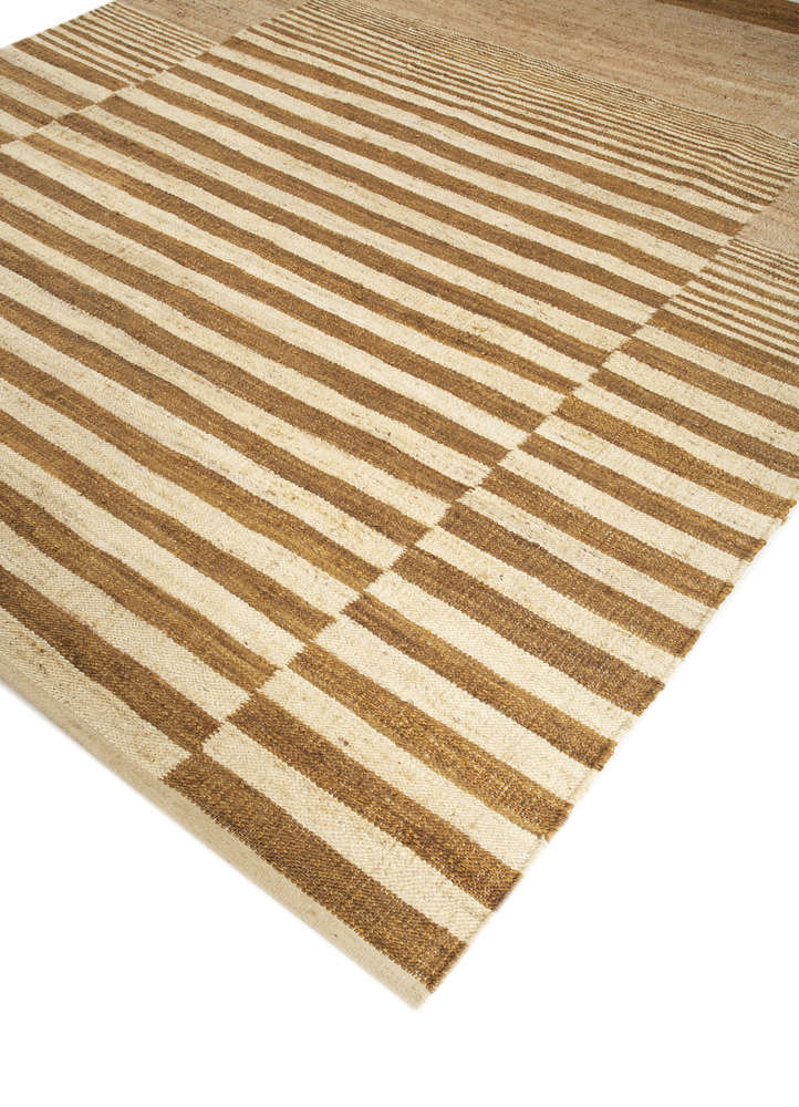 nomadic threads beige and brown jute and hemp flat weaves Rug - FloorShot
