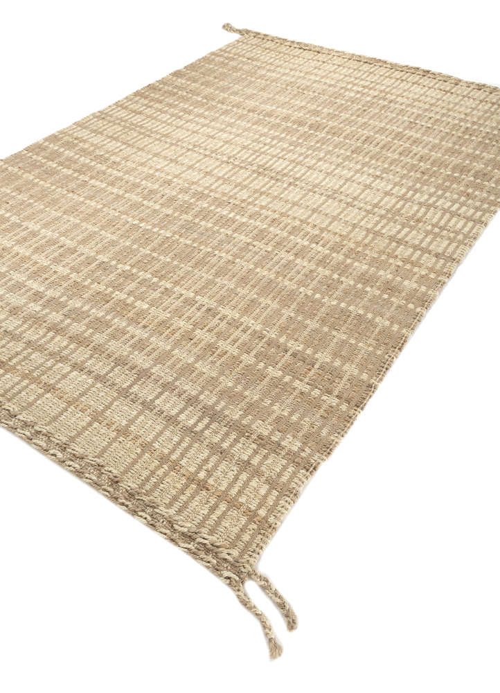 nomadic threads beige and brown jute and hemp flat weaves Rug - FloorShot