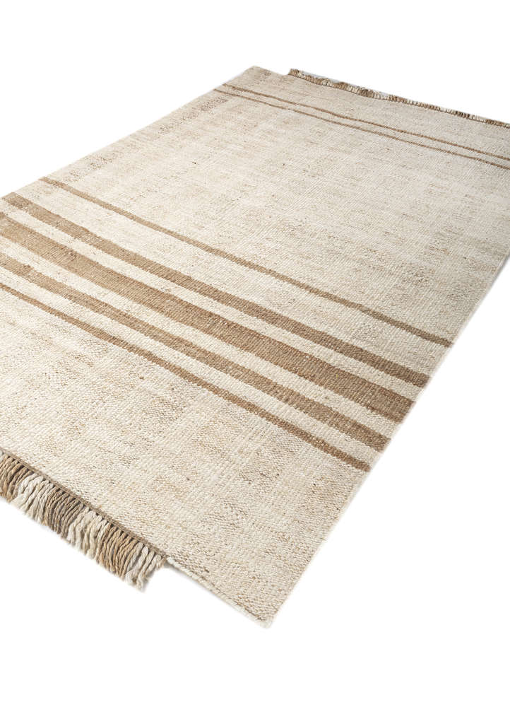 nomadic threads beige and brown jute and hemp flat weaves Rug - FloorShot
