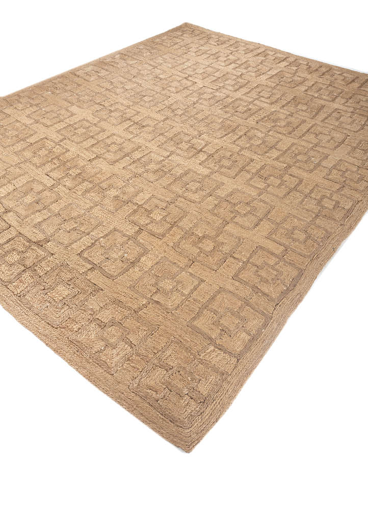 nomadic threads beige and brown jute and hemp flat weaves Rug - FloorShot