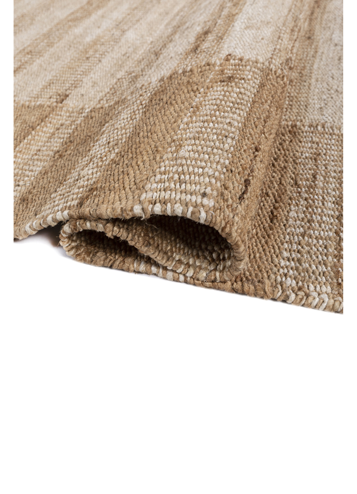 nomadic threads beige and brown jute and hemp flat weaves Rug - FloorShot