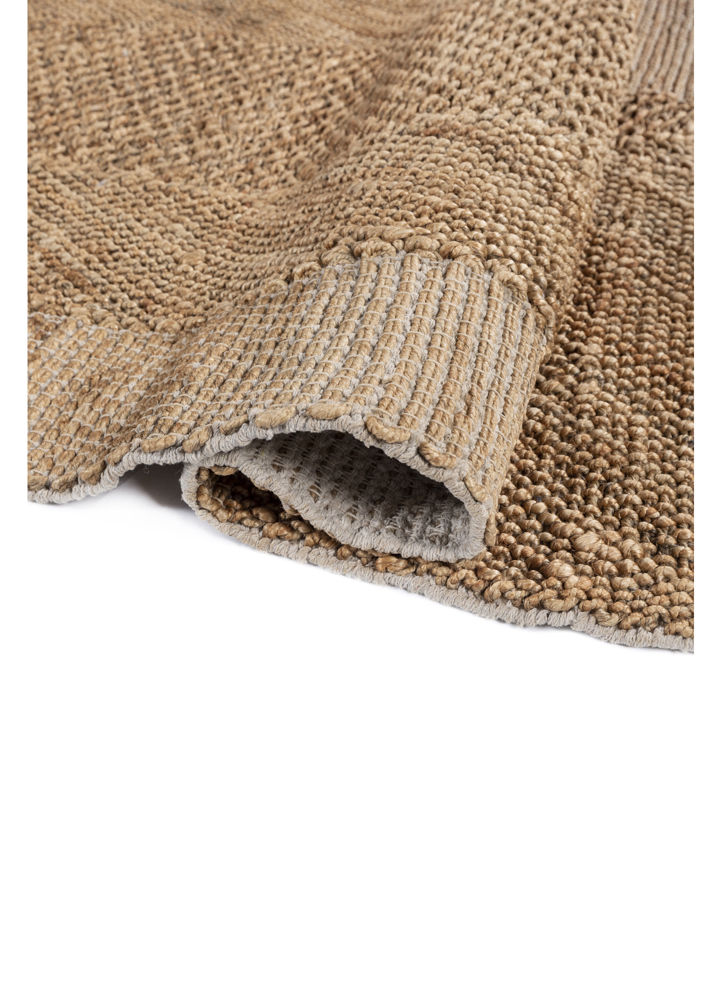 nomadic threads beige and brown jute and hemp flat weaves Rug - FloorShot