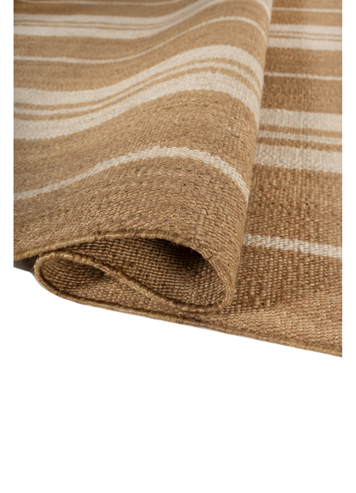 nomadic threads beige and brown jute and hemp flat weaves Rug - FloorShot