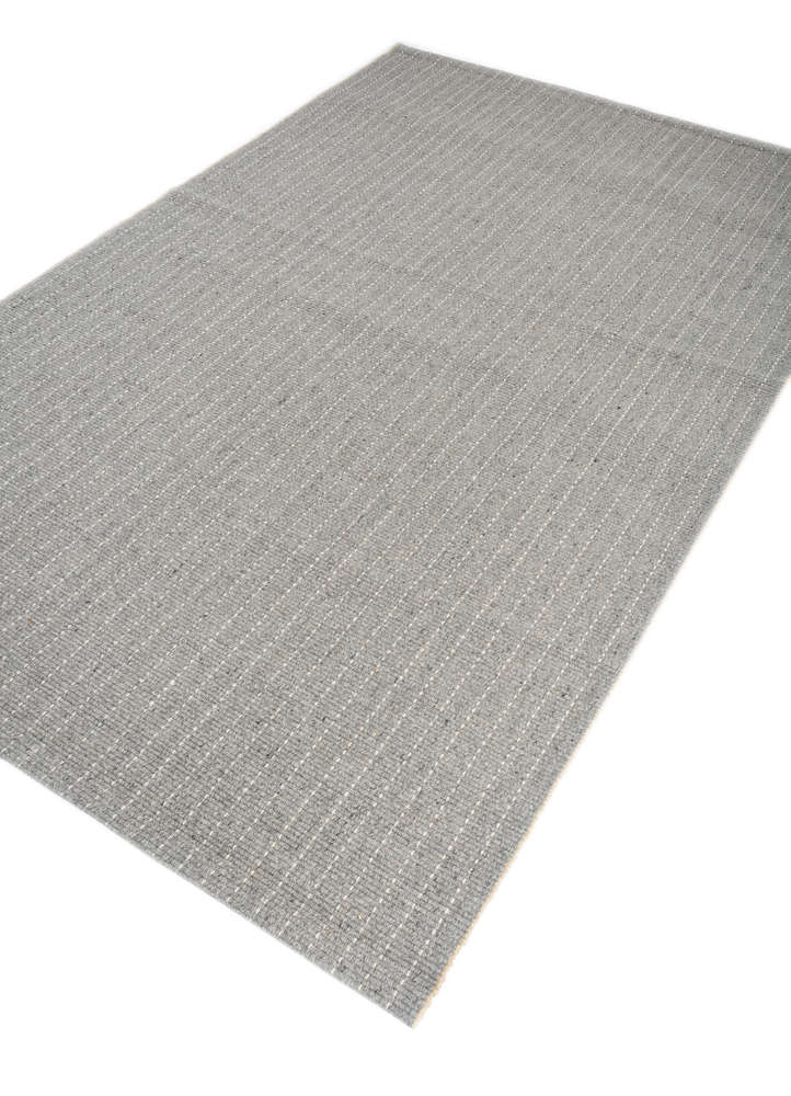 abrash grey and black wool flat weaves Rug - FloorShot