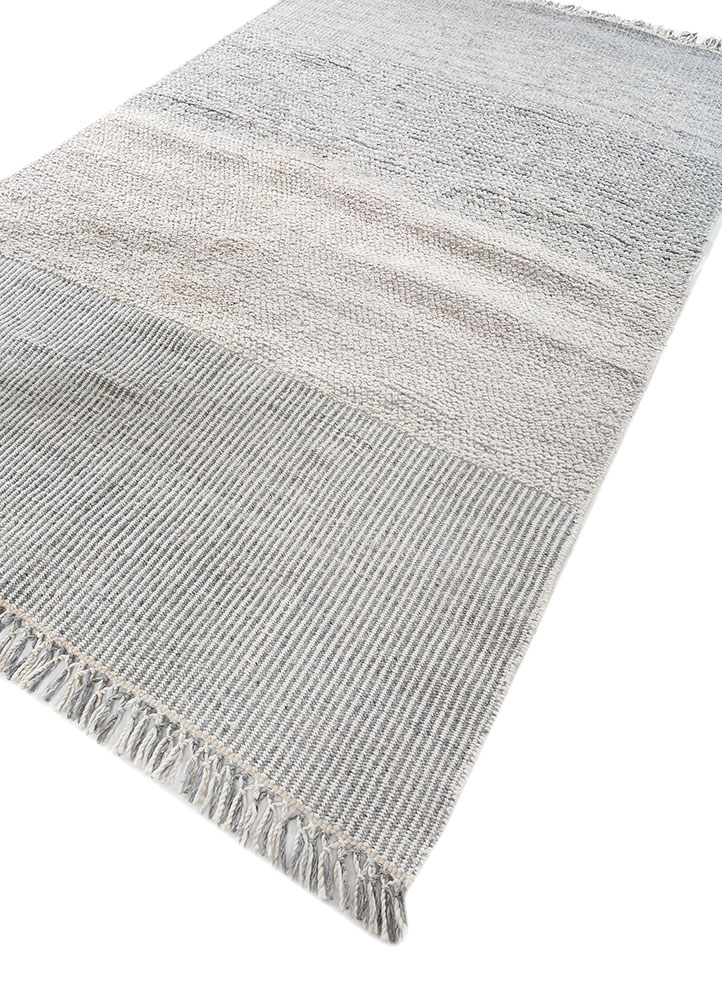 al fresco grey and black polyester flat weaves Rug - FloorShot