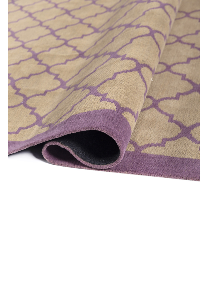 indusbar pink and purple polyester flat weaves Rug - FloorShot