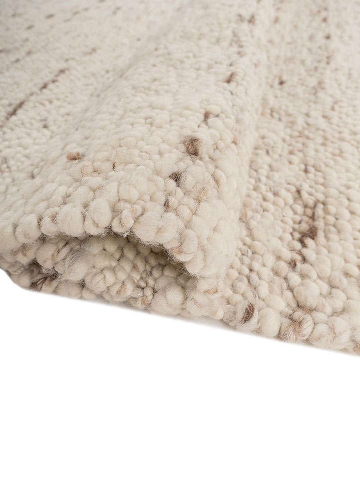 abrash ivory wool flat weaves Rug - FloorShot