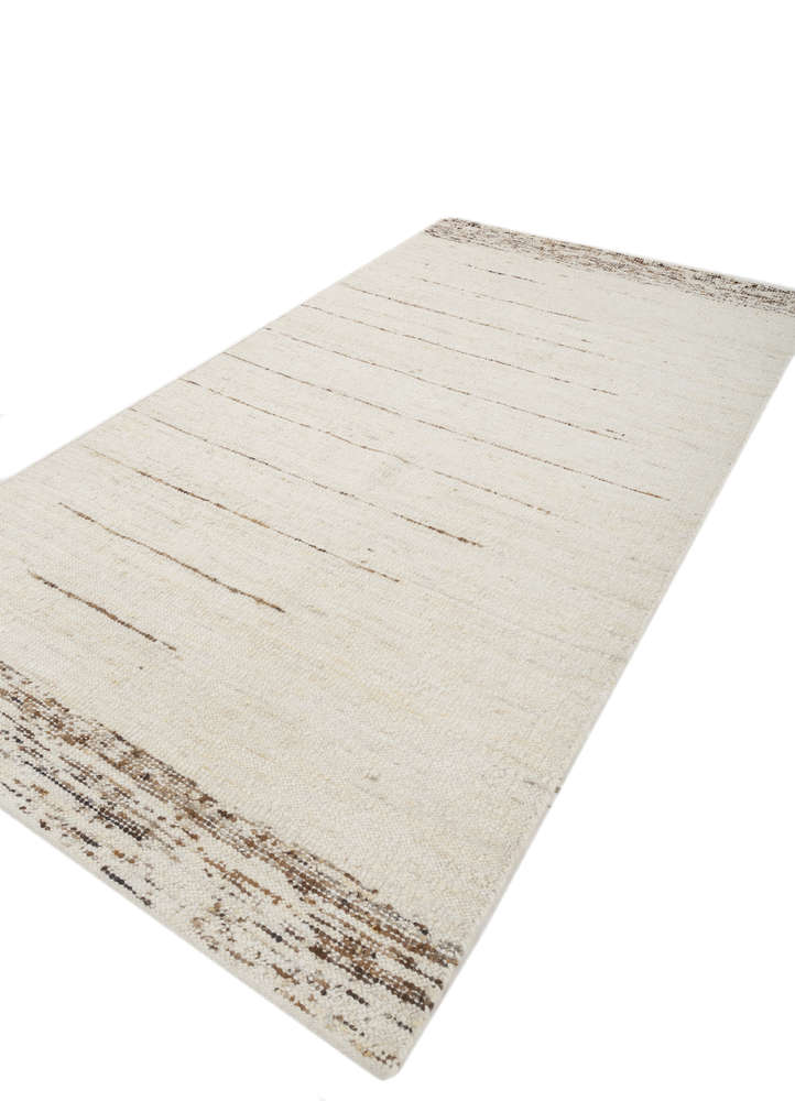 abrash ivory wool flat weaves Rug - FloorShot