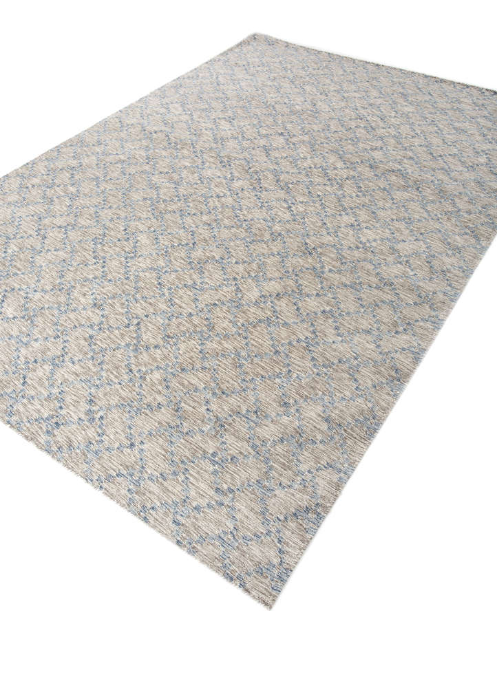 indusbar grey and black wool flat weaves Rug - FloorShot