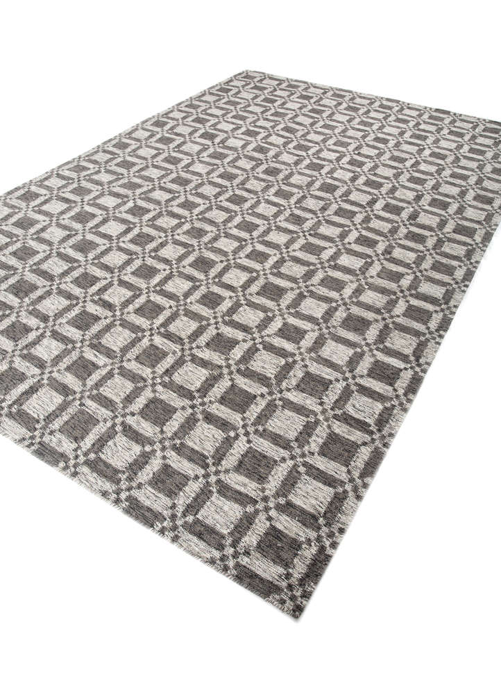 indusbar ivory wool flat weaves Rug - FloorShot