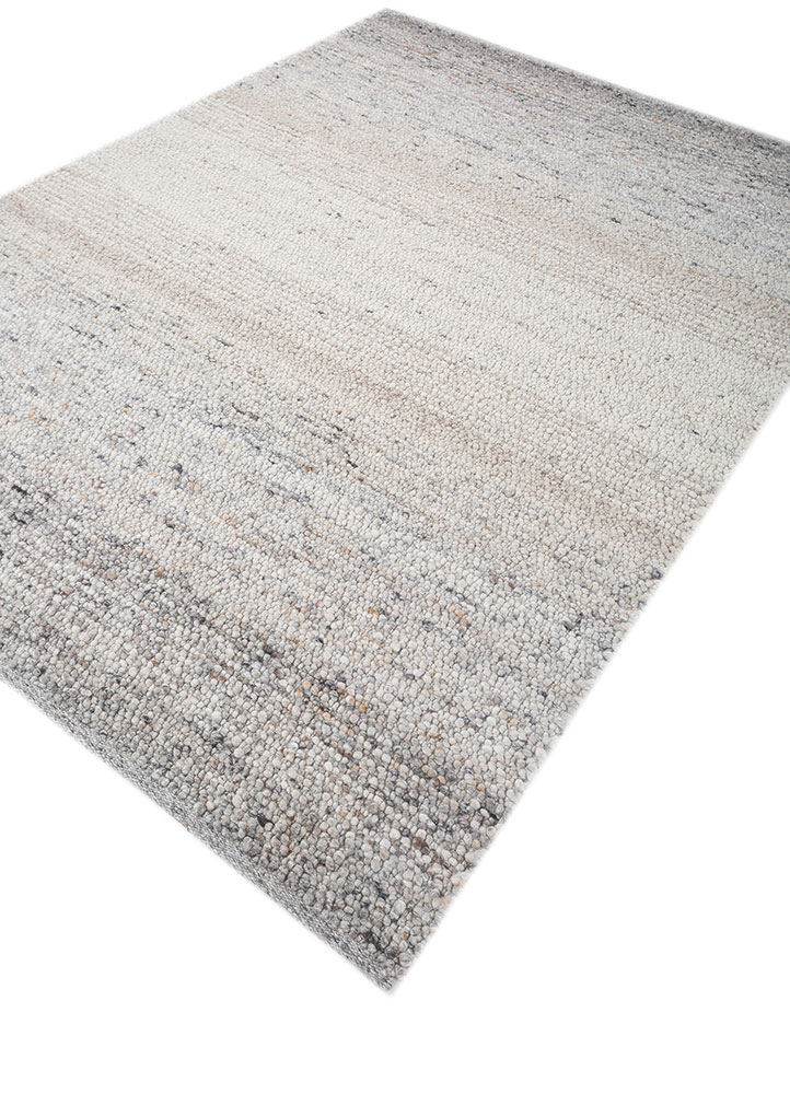saga blue wool hand loom Rug - FloorShot