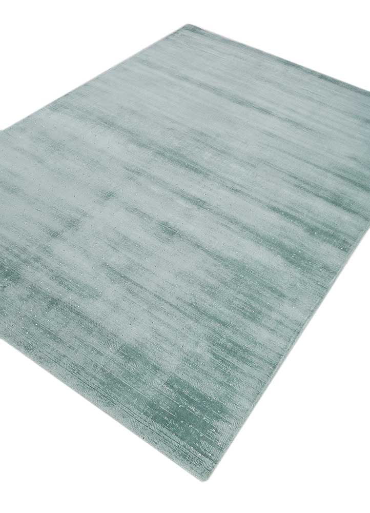 basis blue viscose hand loom Rug - FloorShot