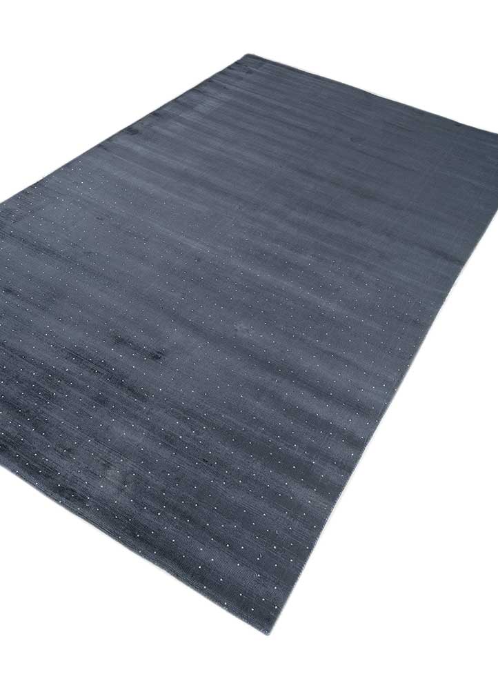 basis blue viscose hand loom Rug - FloorShot