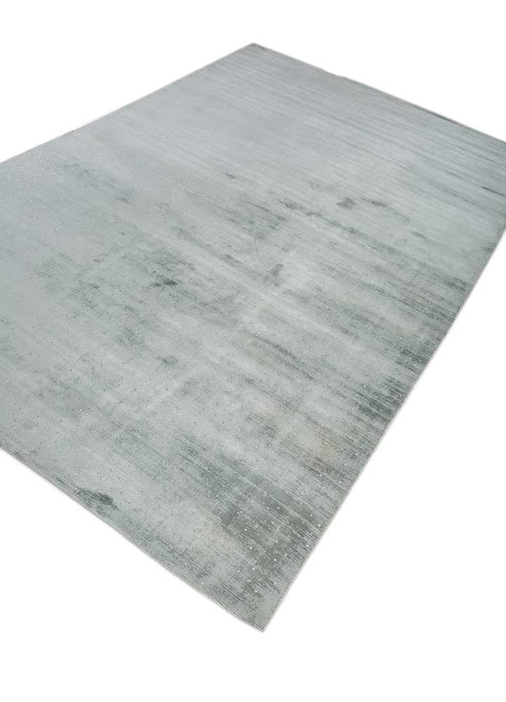 basis blue viscose hand loom Rug - FloorShot