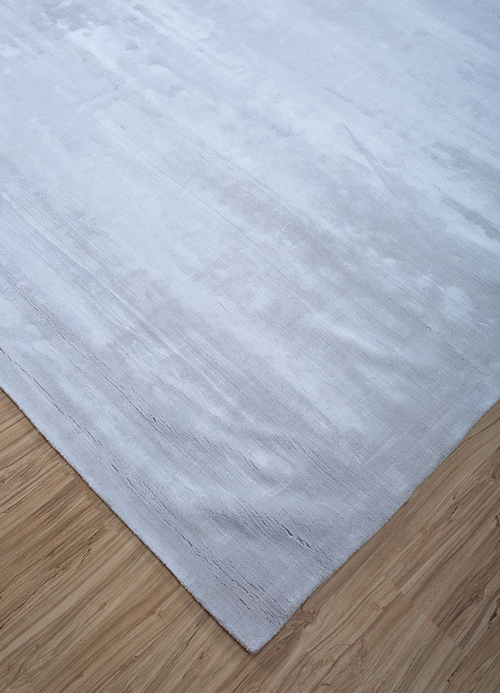 basis grey and black viscose hand loom Rug - FloorShot