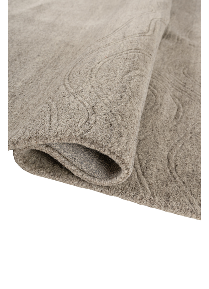 tesoro grey and black wool hand loom Rug - FloorShot