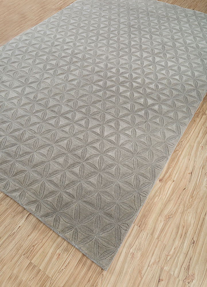 basis beige and brown wool hand loom Rug - FloorShot