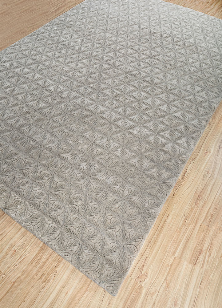 basis beige and brown wool hand loom Rug - FloorShot
