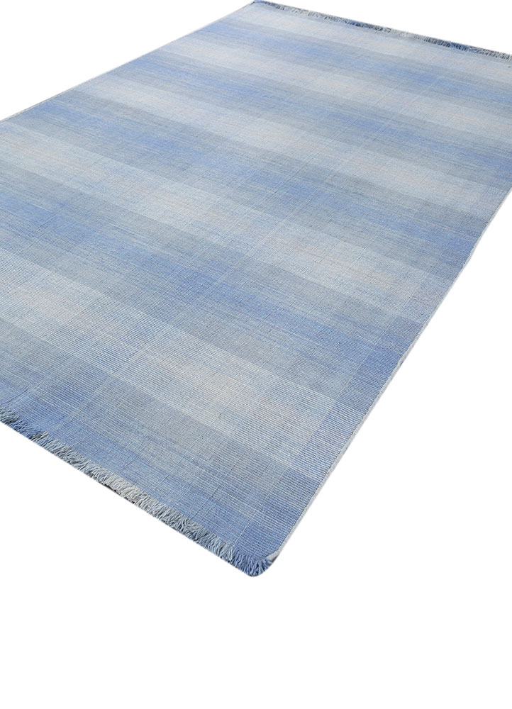 tesoro blue wool hand loom Rug - FloorShot