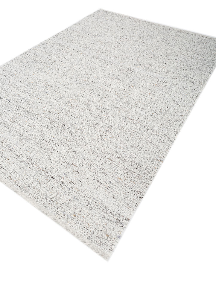 saga ivory wool hand loom Rug - FloorShot