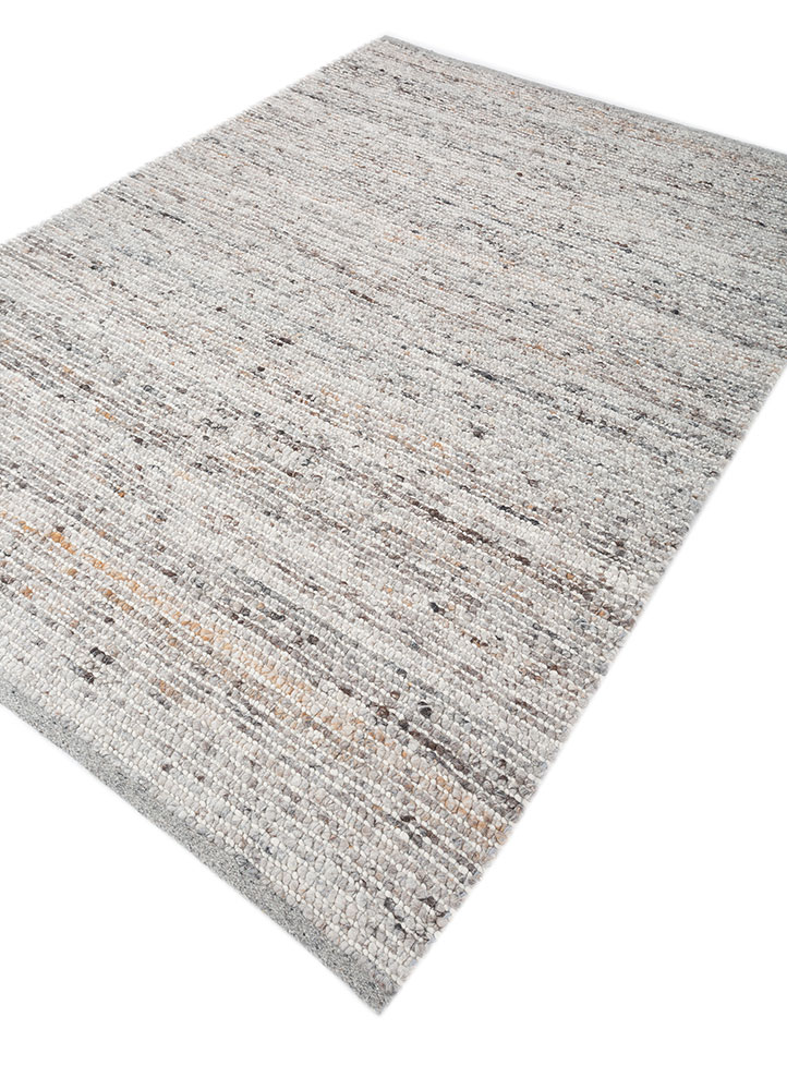 saga ivory wool hand loom Rug - FloorShot