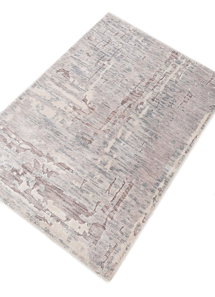 aprezo red and orange bamboo silk hand knotted Rug - FloorShot