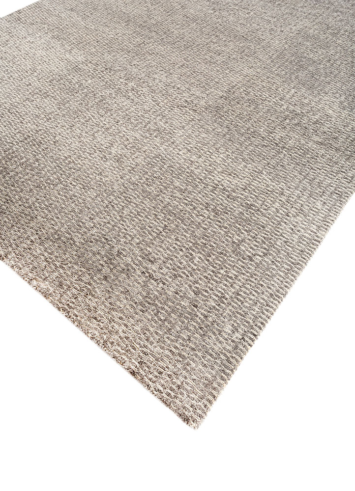hula grey and black wool hand knotted Rug - FloorShot