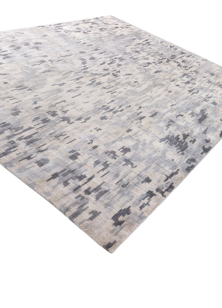 Aprezo Ivory Hand Knotted Viscose Rugs - Pipv-7006(Cs-01) - Jaipur
