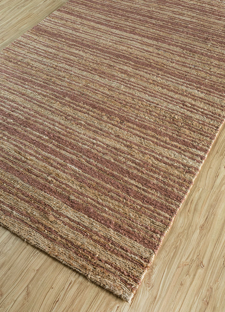 hula beige and brown jute and hemp hand knotted Rug - FloorShot