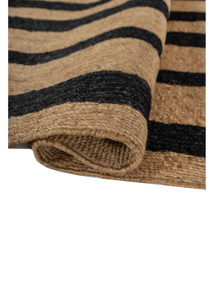 hula beige and brown jute and hemp hand knotted Rug - FloorShot
