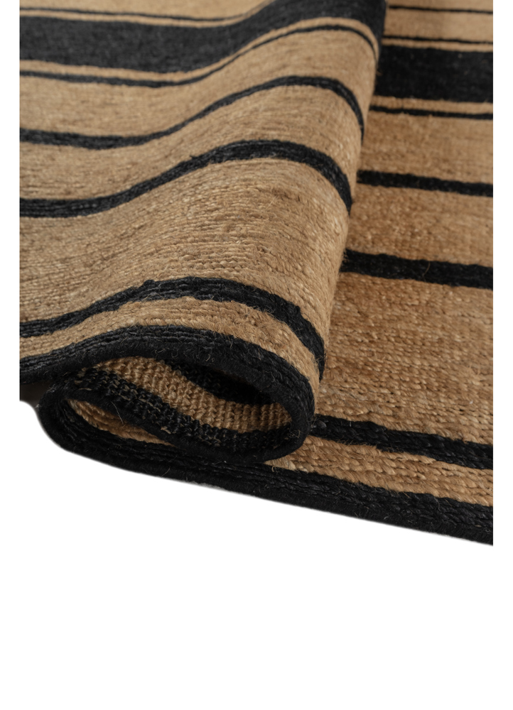 hula beige and brown jute and hemp hand knotted Rug - FloorShot