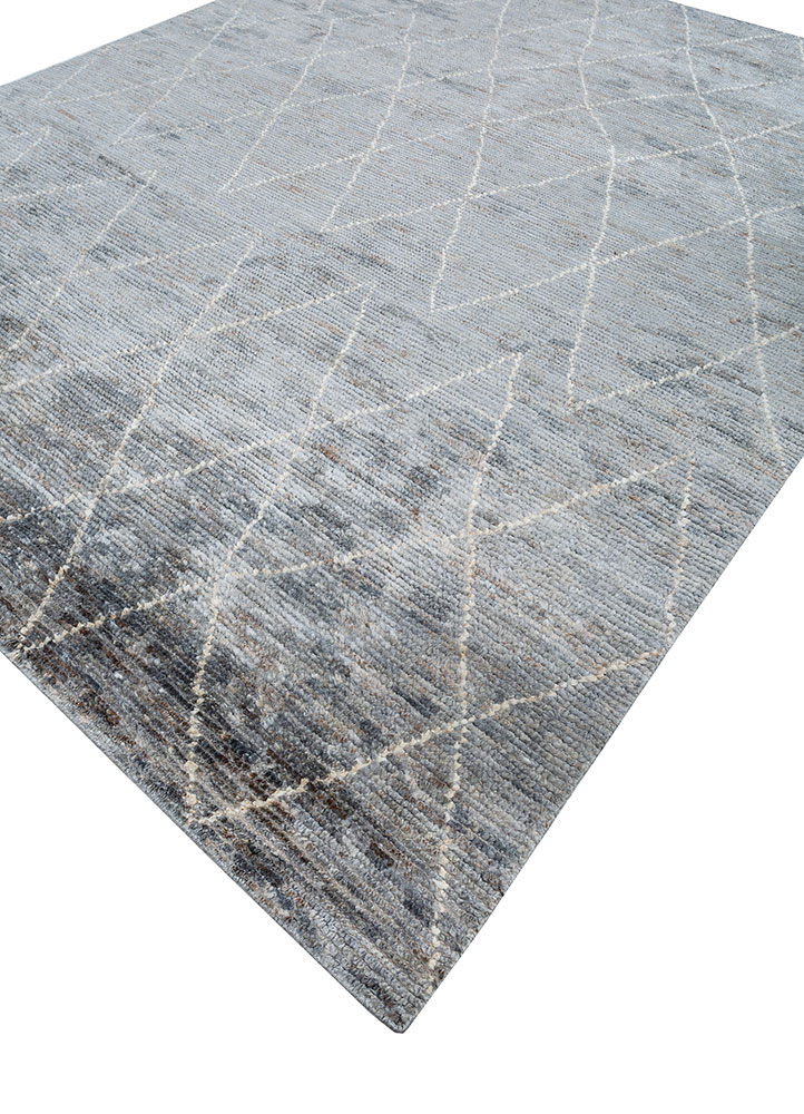 hula grey and black jute and hemp hand knotted Rug - FloorShot