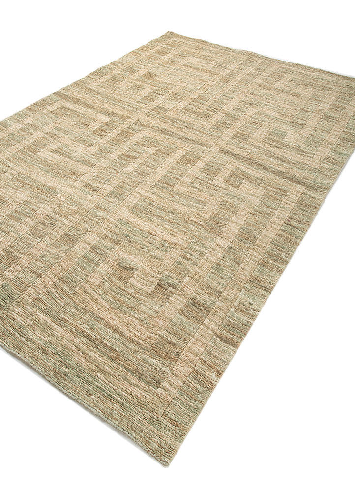 hula green jute and hemp hand knotted Rug - FloorShot