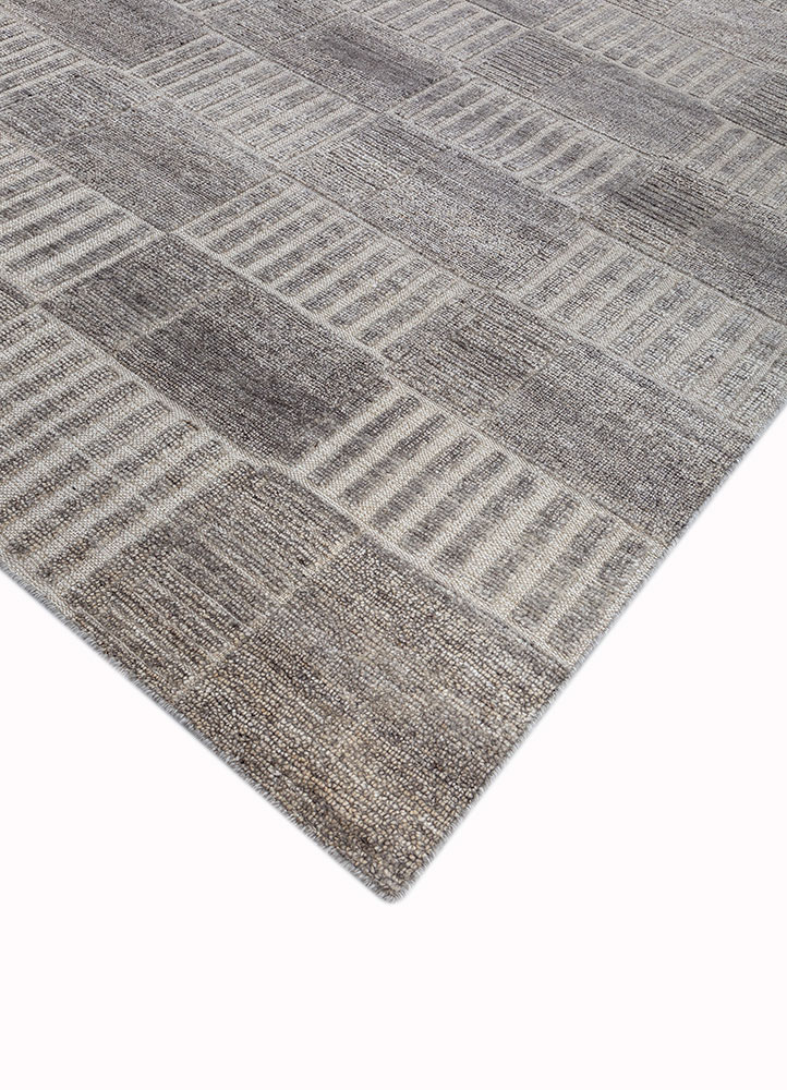 manifest beige and brown wool hand knotted Rug - FloorShot
