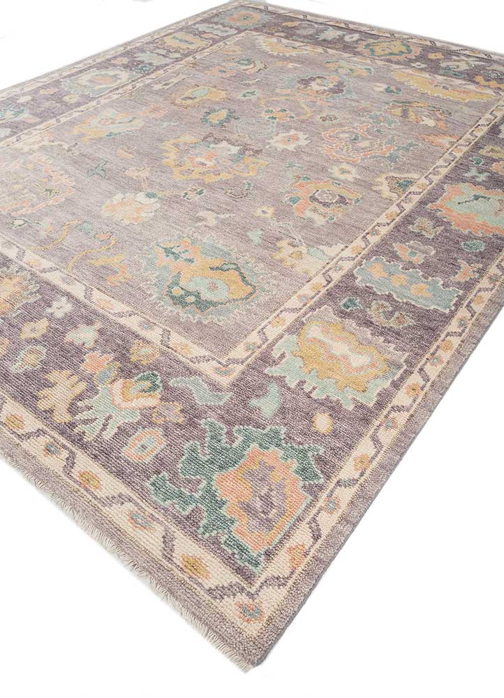 cyanna grey and black wool hand knotted Rug - FloorShot