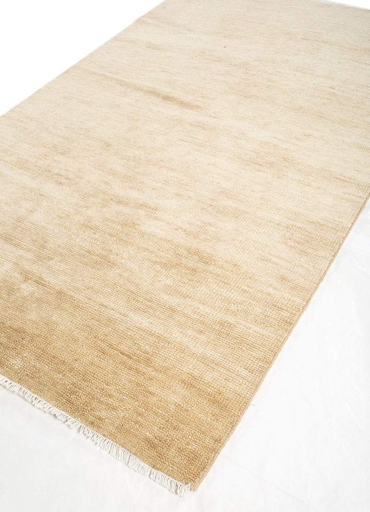 manifest gold wool hand knotted Rug - FloorShot