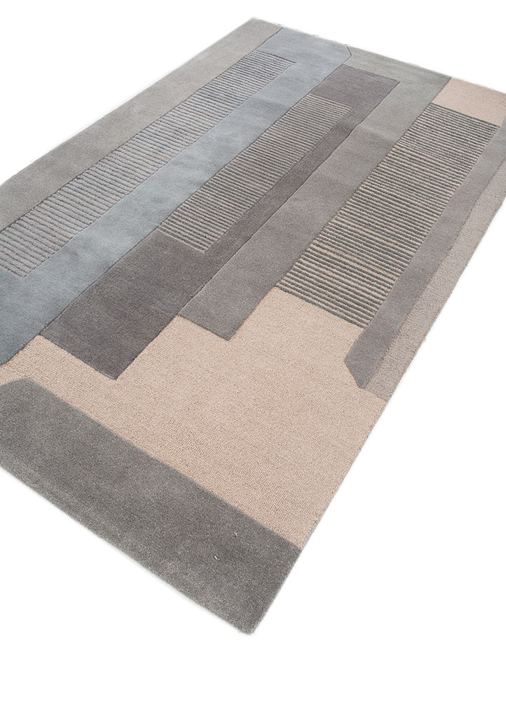 caliedo blue wool hand tufted Rug - FloorShot