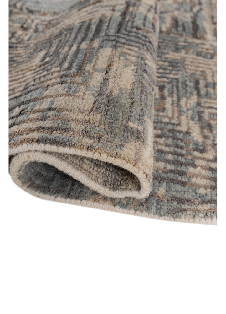 provenance ivory wool and bamboo silk hand knotted Rug - FloorShot