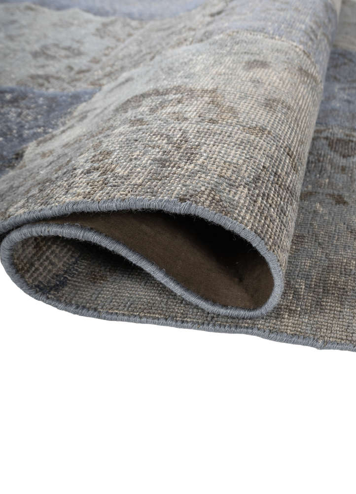 aprezo blue wool hand knotted Rug - FloorShot