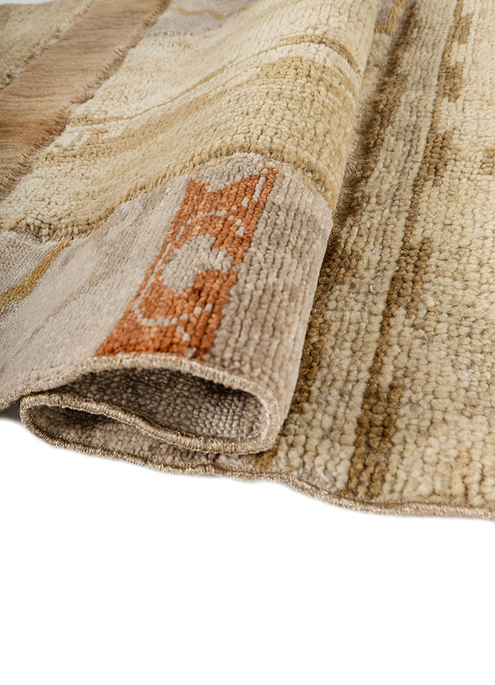 provenance gold wool hand knotted Rug - FloorShot