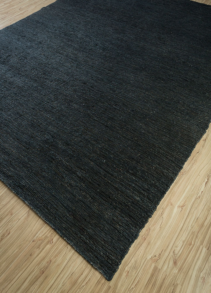 hula grey and black jute and hemp hand knotted Rug - FloorShot