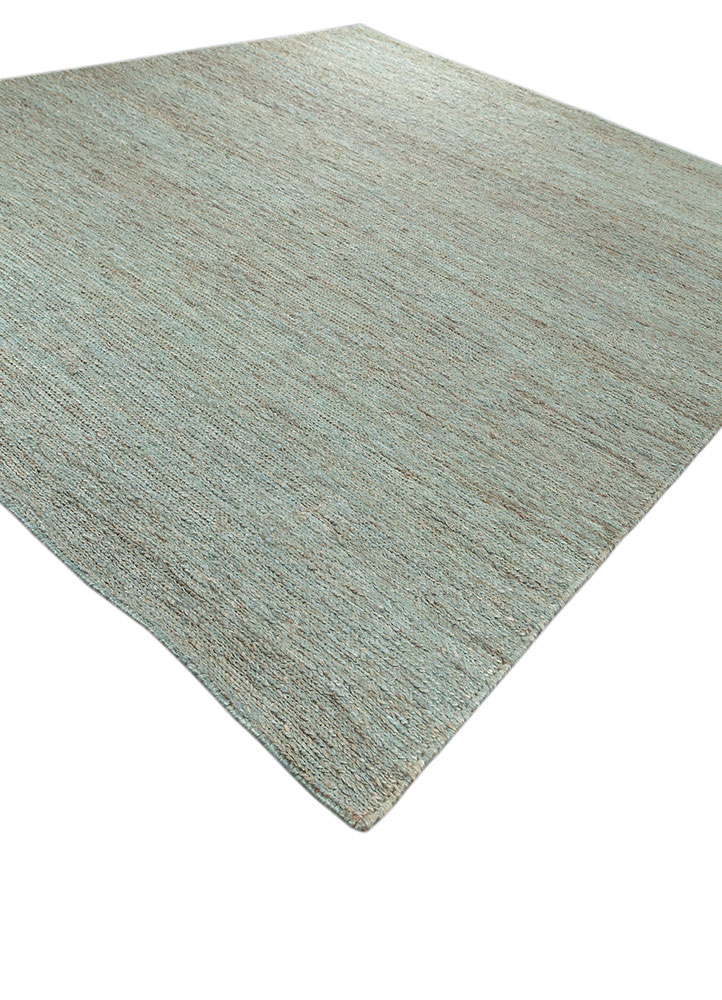 hula blue jute and hemp hand knotted Rug - FloorShot
