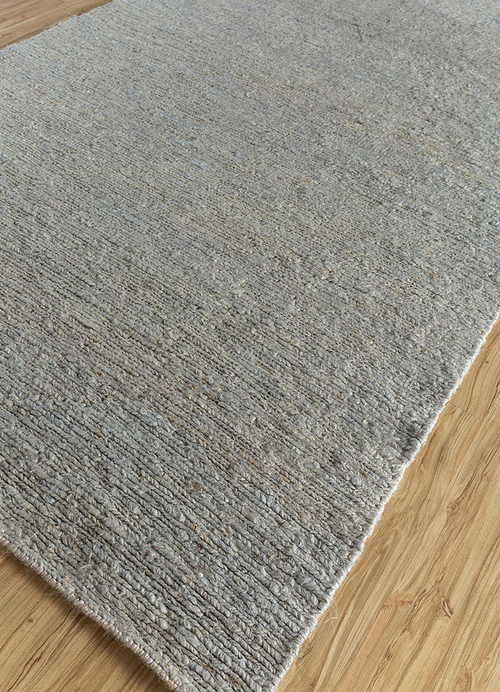 hula blue jute and hemp hand knotted Rug - FloorShot
