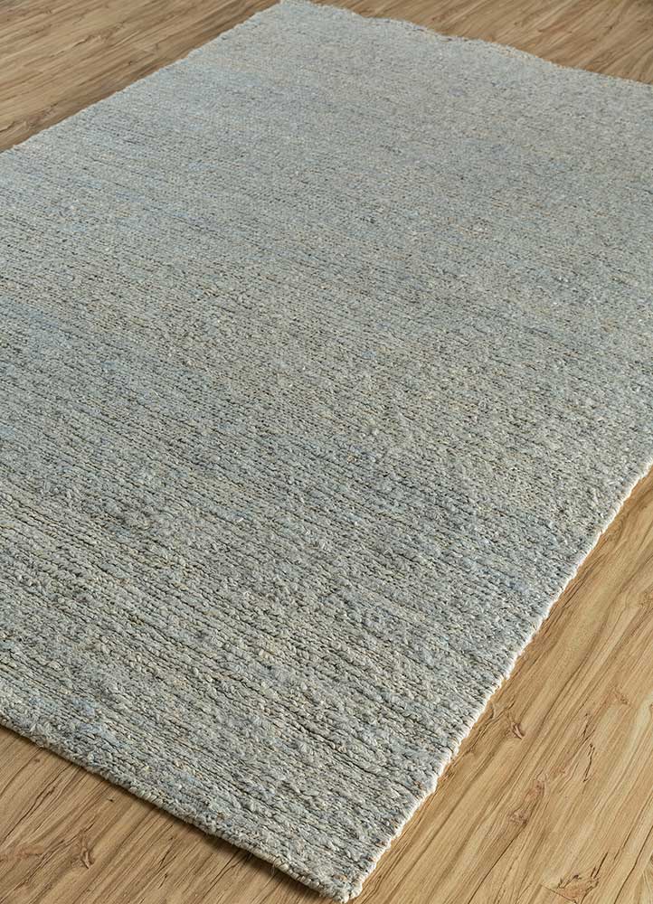 hula blue jute and hemp hand knotted Rug - FloorShot