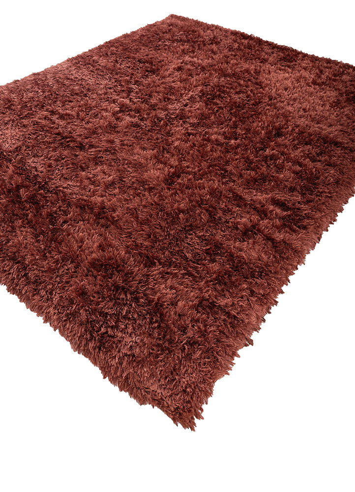 basis red and orange polyester shag Rug - FloorShot